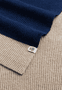 Two Side Knit Schal 35x180  - navy/beige