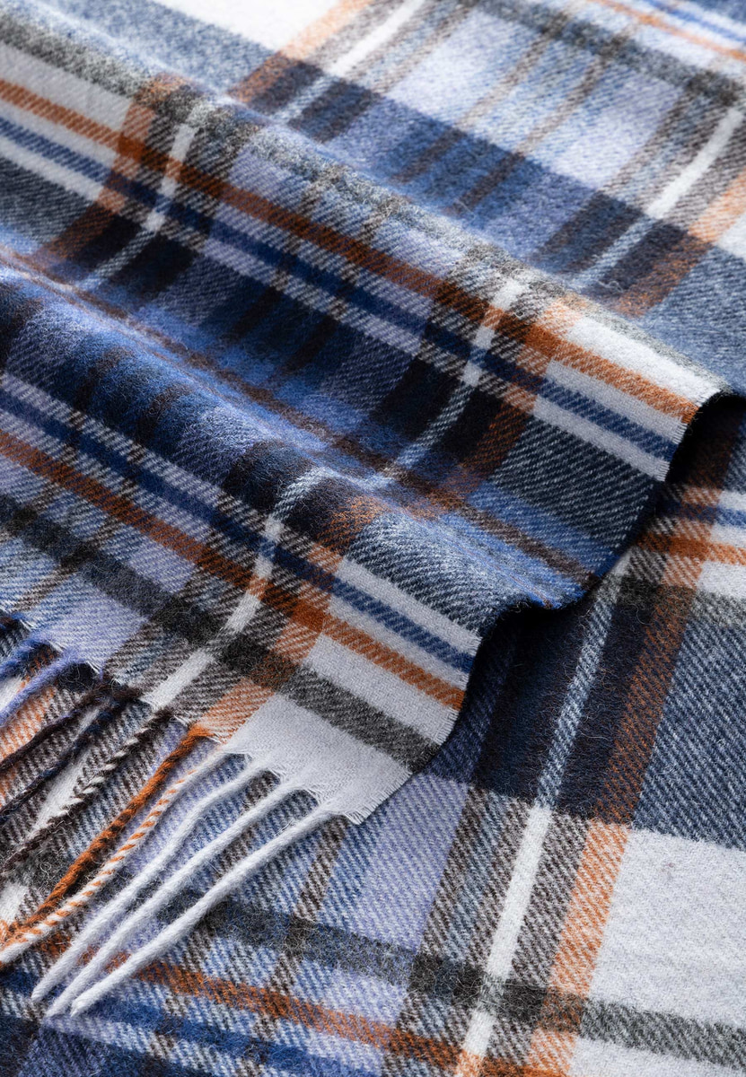 Scottish Tartan Men 30x180  - multi blue