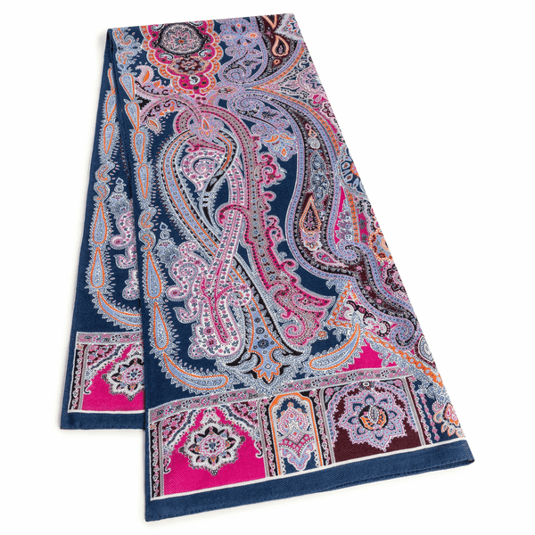 Harfen Paisley 70x170 - multi indigo