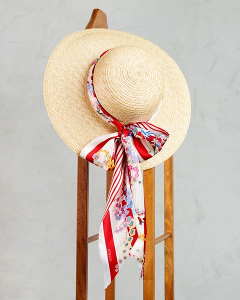 Floral Twilly 11x200  - cherry red