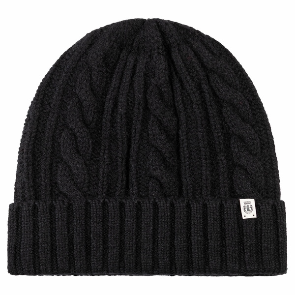 Cabled Charm Mütze  - black