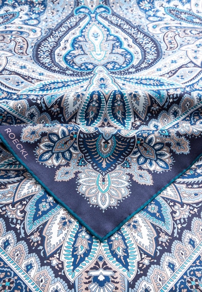 Flourishing Paisley 90x90 - multi emerald