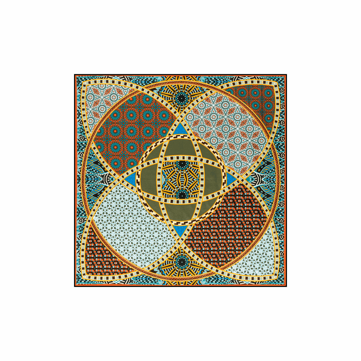Kaleidoskope 53x53 - multi green