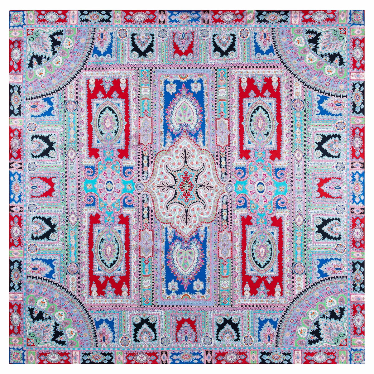 Framework Paisley 140x140 - multi red