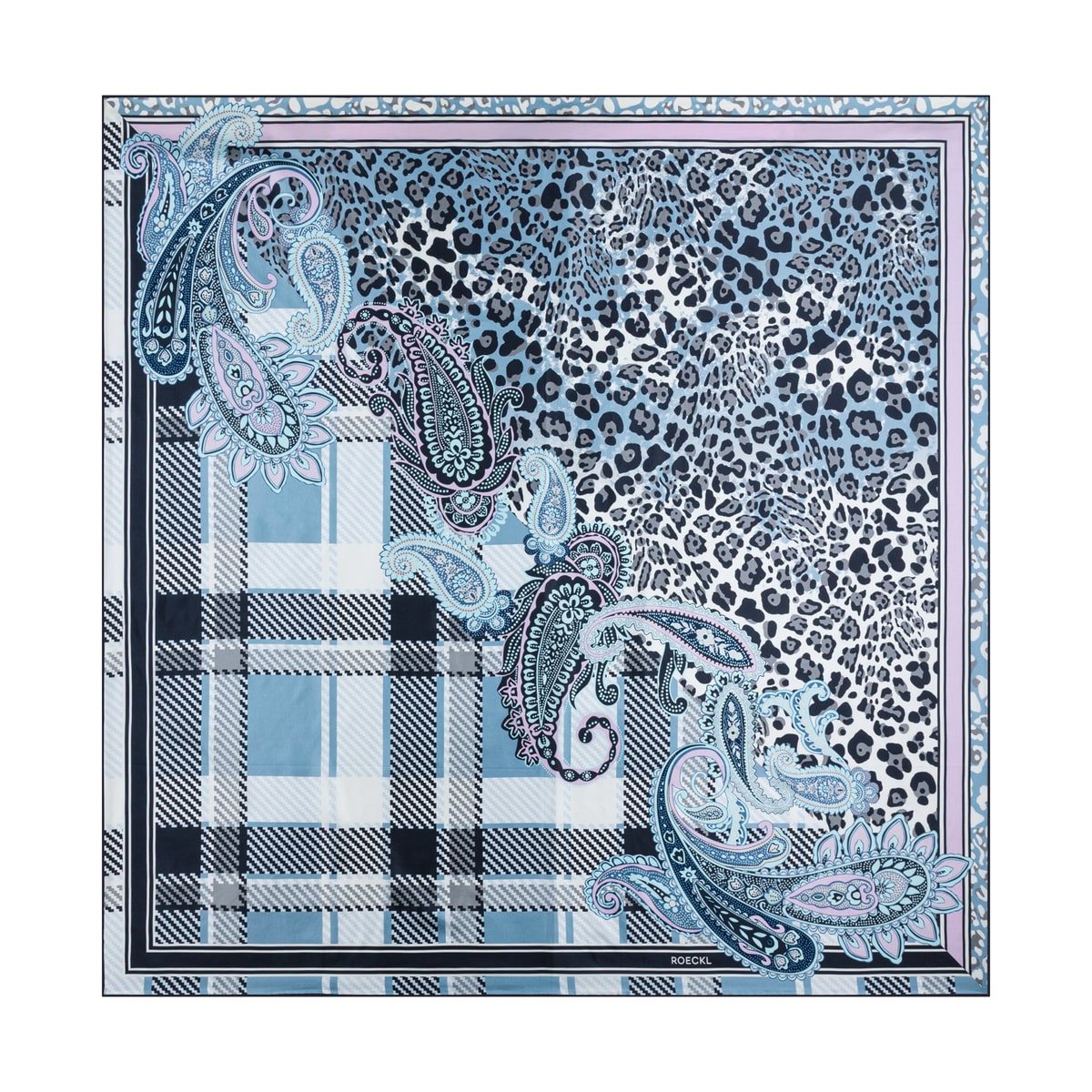 Patchwork Leo 100x100 - black/silver