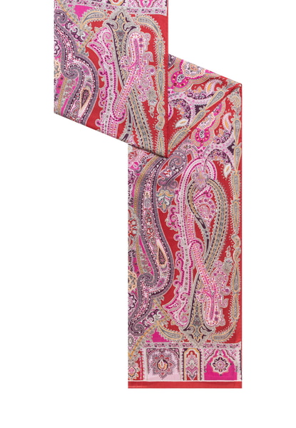 Harfen Paisley 70x170 - red/cashmere