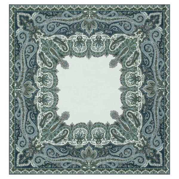 Enchanted Paisley 140x140 - multi green