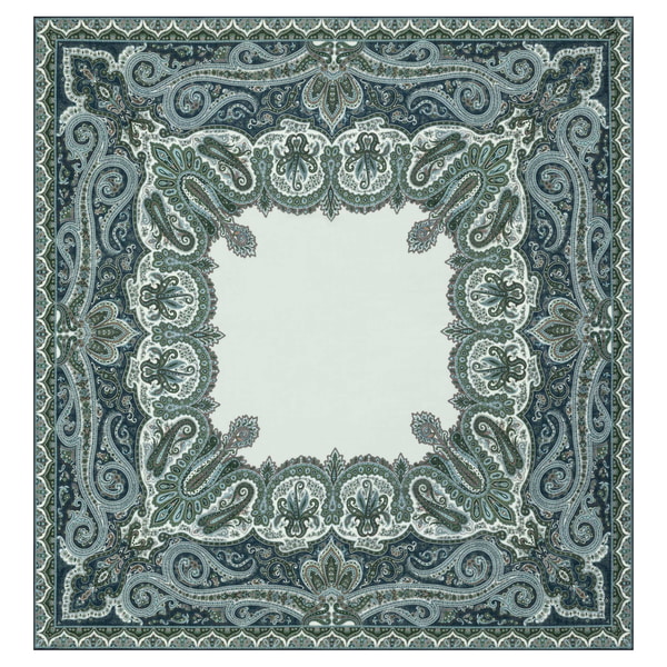 Enchanted Paisley 140x140 - multi green