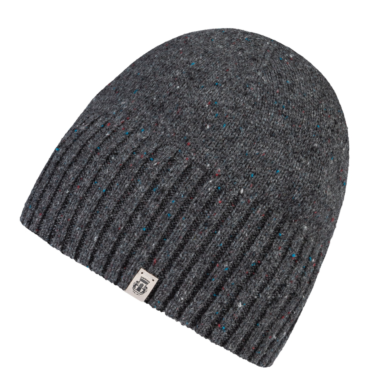 Merino Tweed Mütze - anthracite