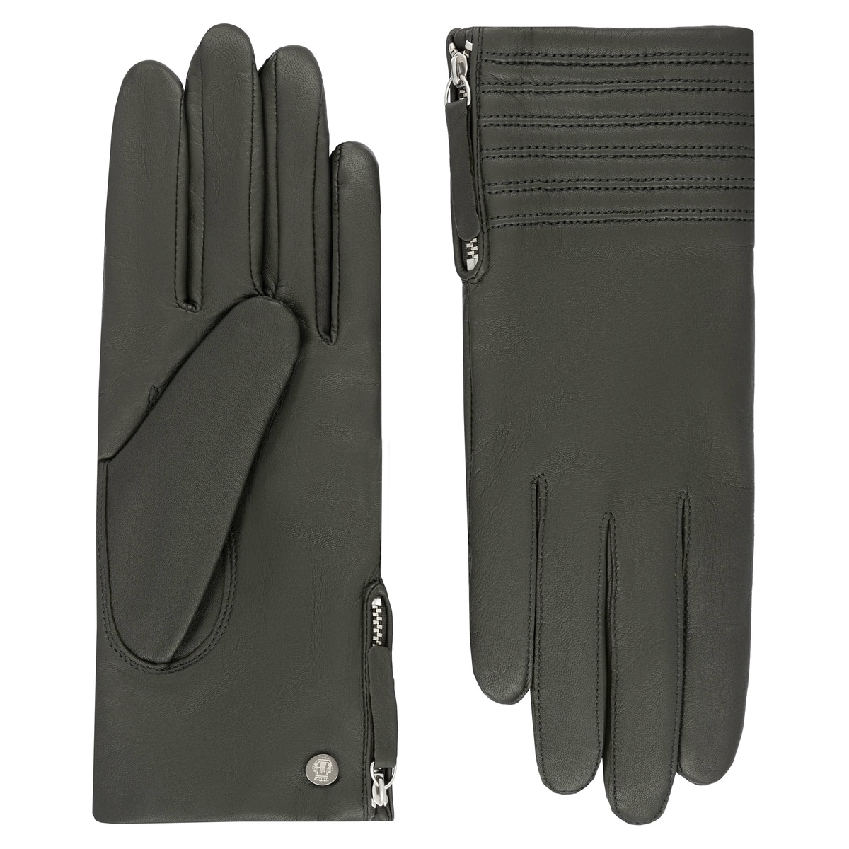 Ladies Glove Zipper - stone