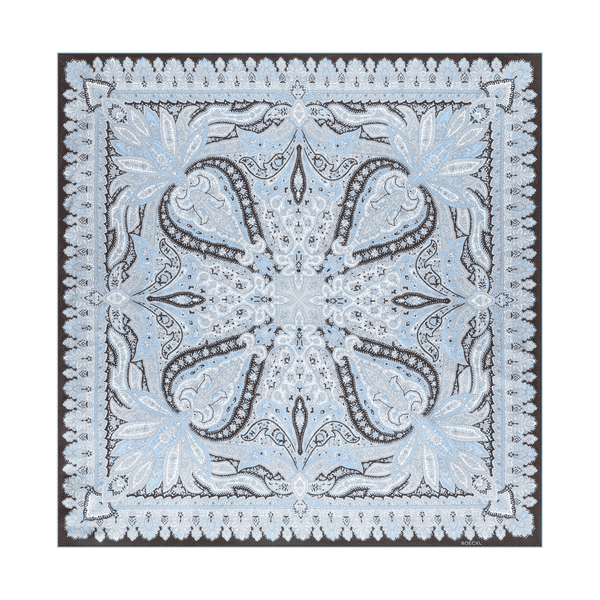 Flourishing Paisley 90x90  - multi natural