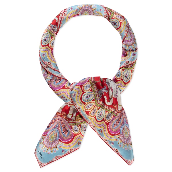 Elephant Parade Silk 140x140 - multi red