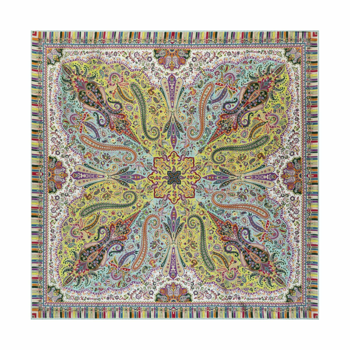 Paisley Mirage 90x90  - multi mint