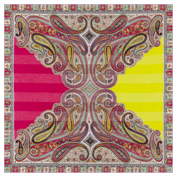 Summer Paisley 140x140 - hot pink
