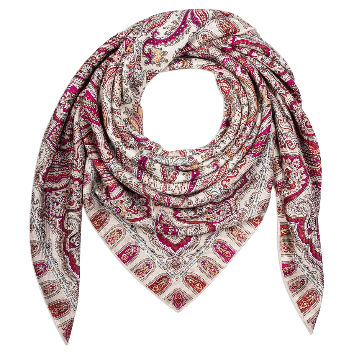 Ornamental Elegance 140x140 - red/cashmere