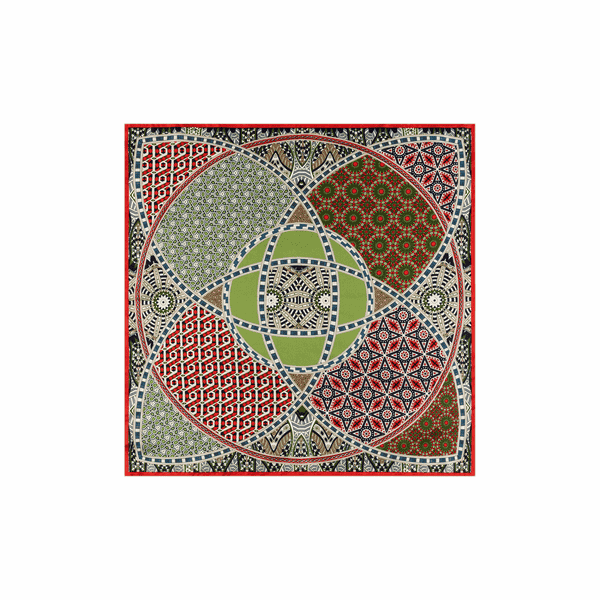 Kaleidoskope 53x53 - multi khaki