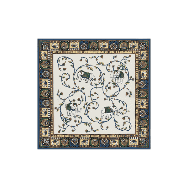 Elephant Garden 53x53 - blue/green