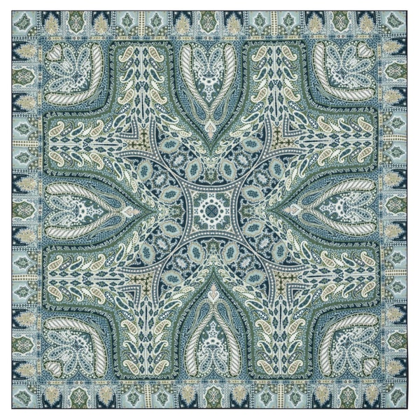 Winter Alhambra Paisley 140x140 - multi green