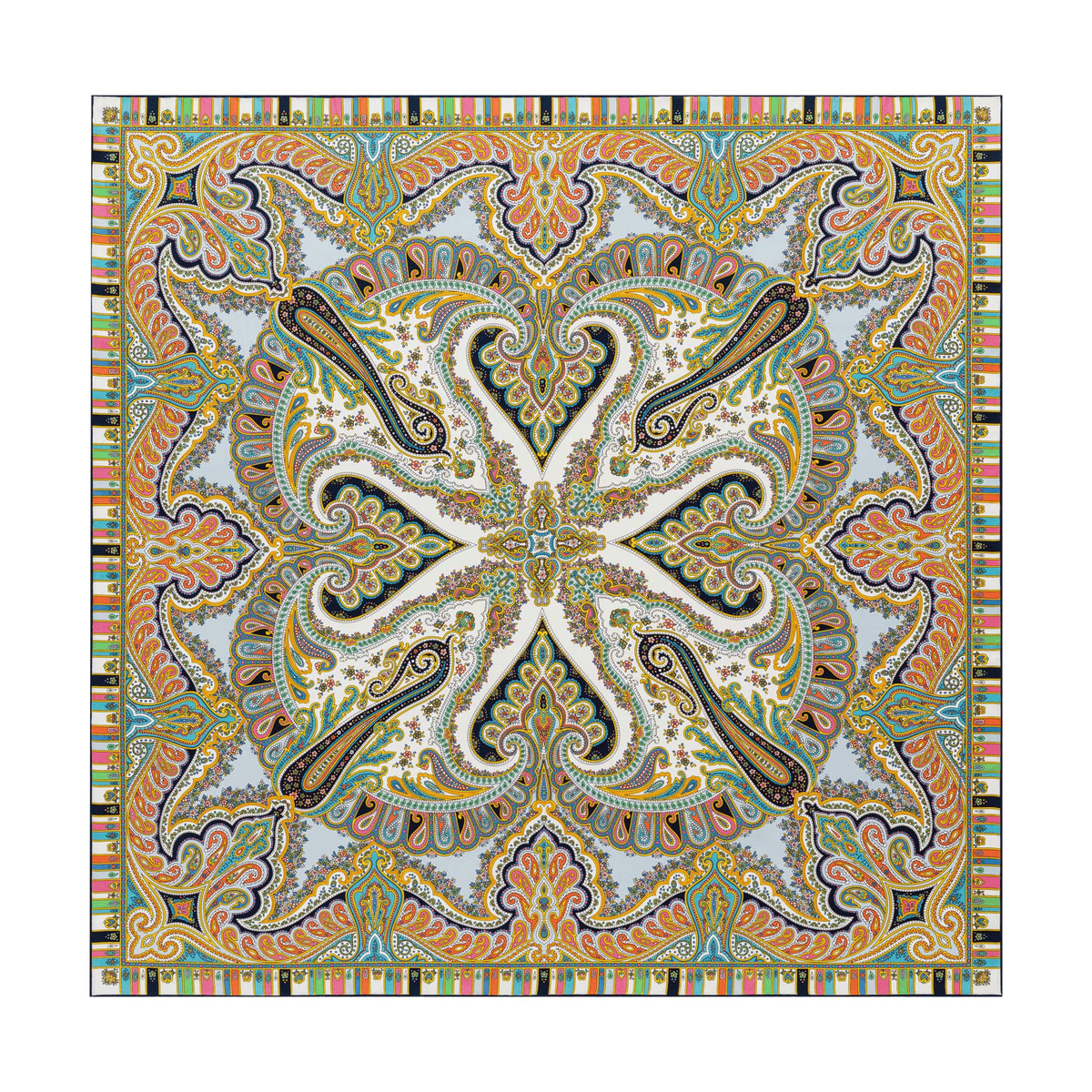 Circular Ornament 90x90 - multi navy