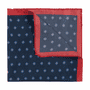 Tie Flower 33x33 - navy/red