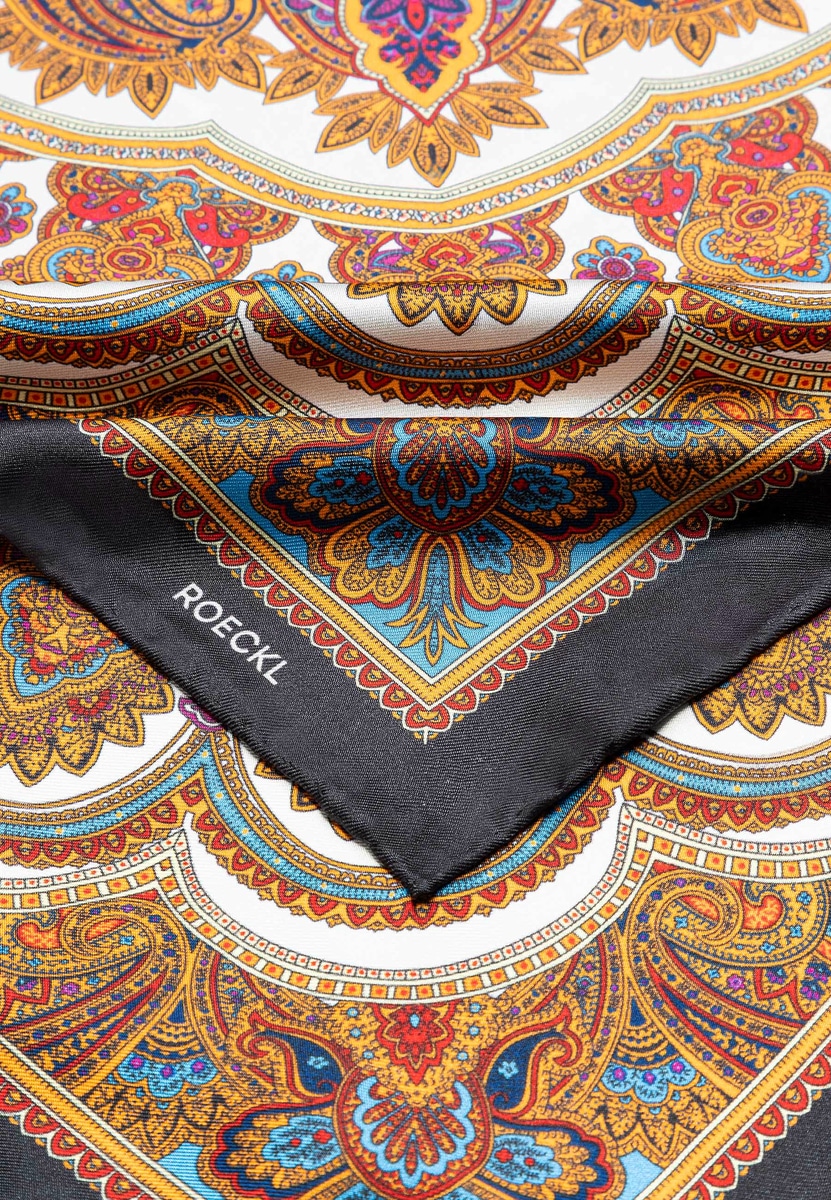 Fine Paisley 53x53  - multi black