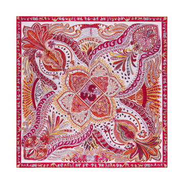 Vibrant Paisley 90x90  - multi cherry