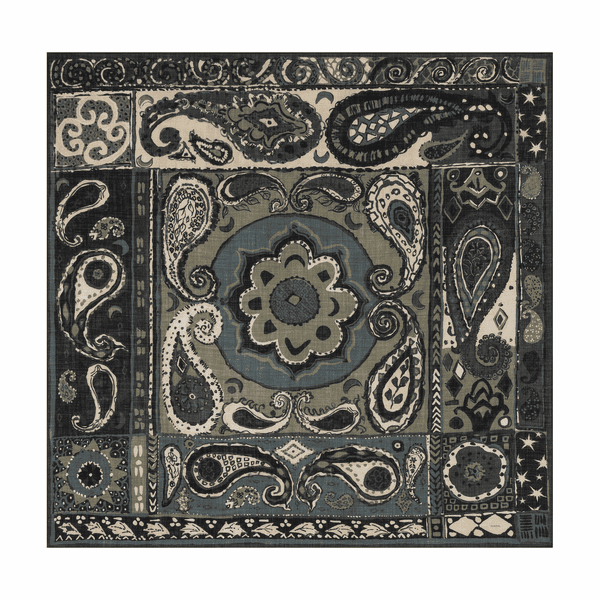 Mystik Patchwork 130x130 - multi khaki