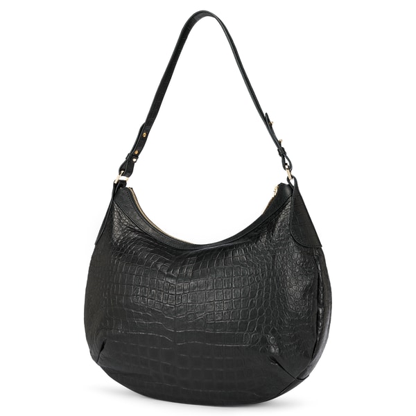 Liberty Schultertasche medium Croco - black