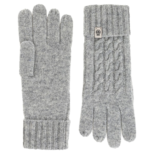 Cabled Charm Strickhandschuhe  - flanell