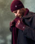 Pure Merino Umschlagmuetze - wine