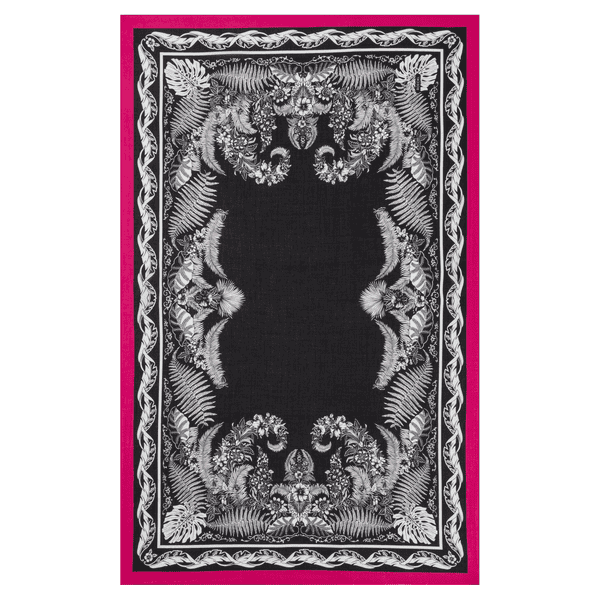 Botanical Garden 100x160  - black/pink