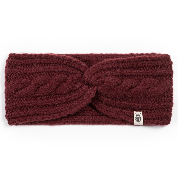 Cabled Charm Strirnband - mulberry