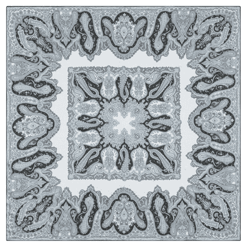 Radient Paisley 140x140 - black/silver