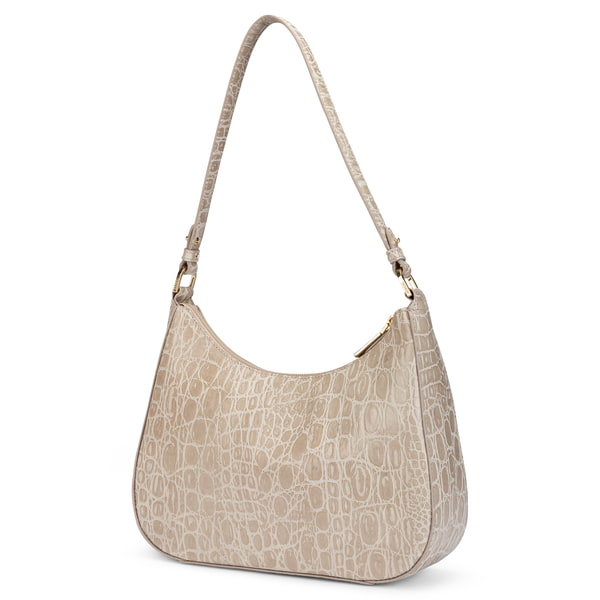 Cleo small Croco - light stone