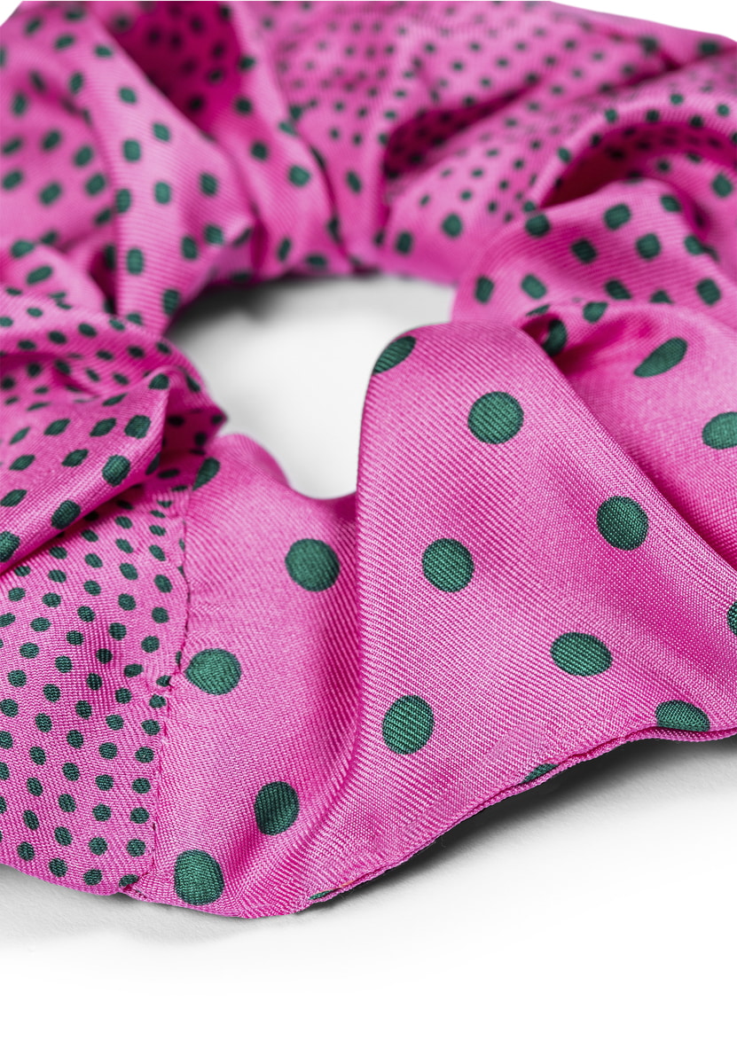 Scrunchie Fusion Dots medium - multi orchid