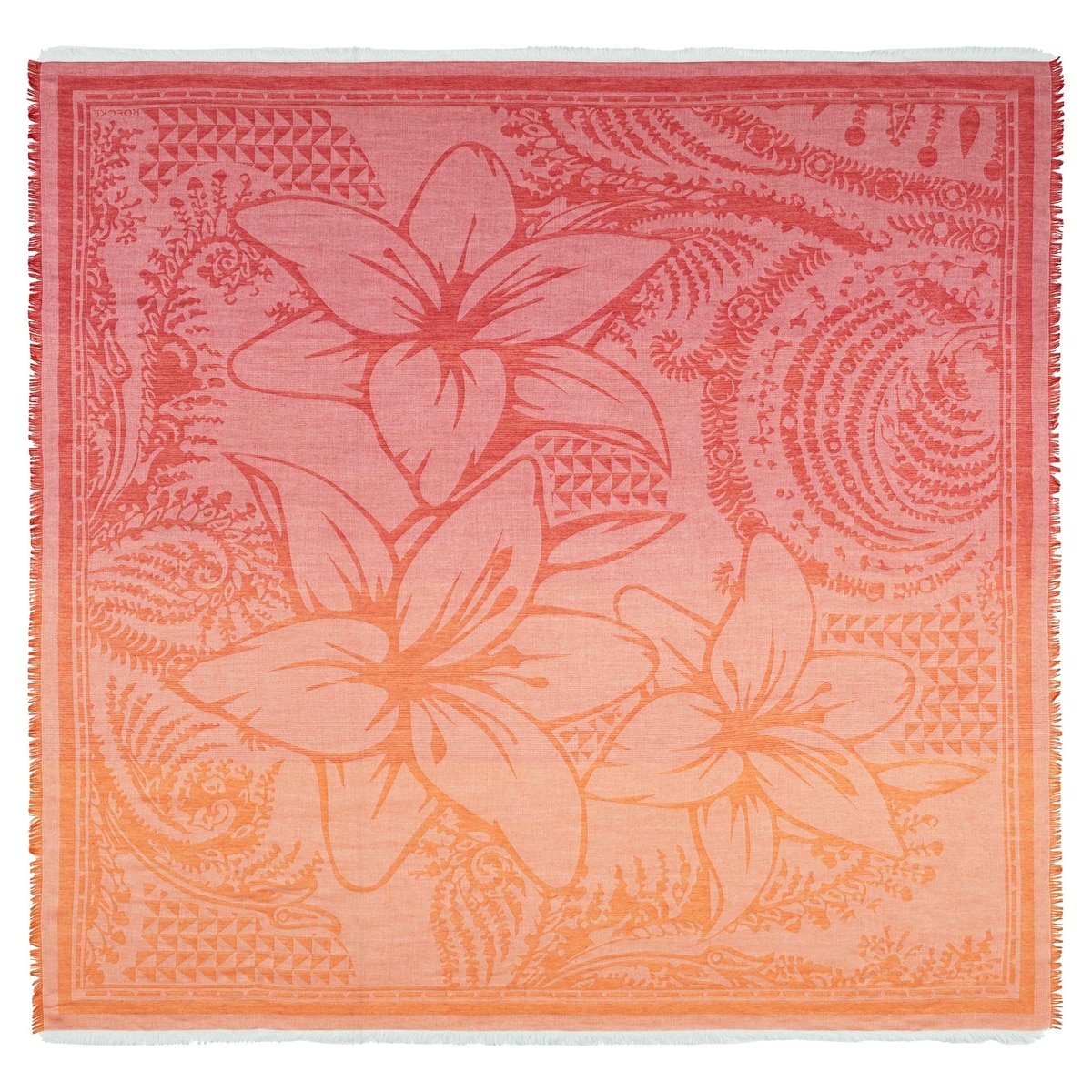 Lily Pattern 142x145 - tangerine