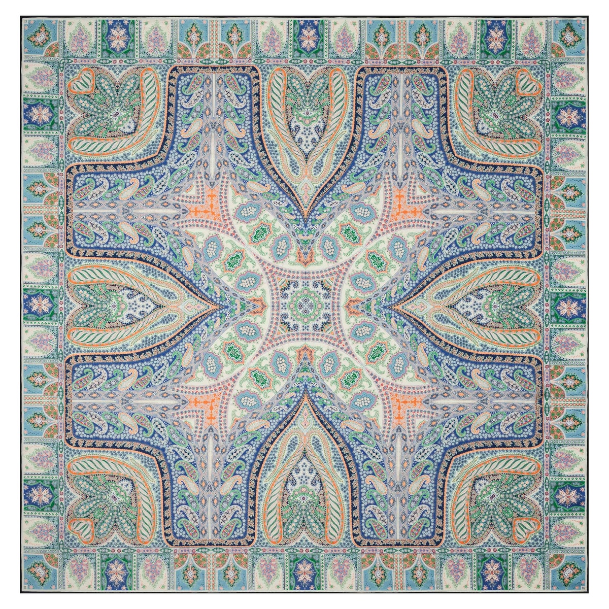 Winter Alhambra Paisley 140x140 - multi navy