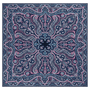 Navona Paisley 140x140  - iceblue/navy