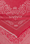 Floral Ornament 130 x 130 - poppy red