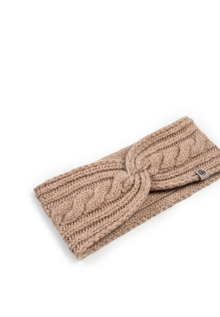 Cabled Charm Strirnband  - cashmere