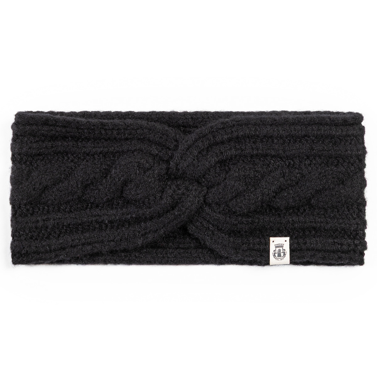 Cabled Charm Strirnband - black