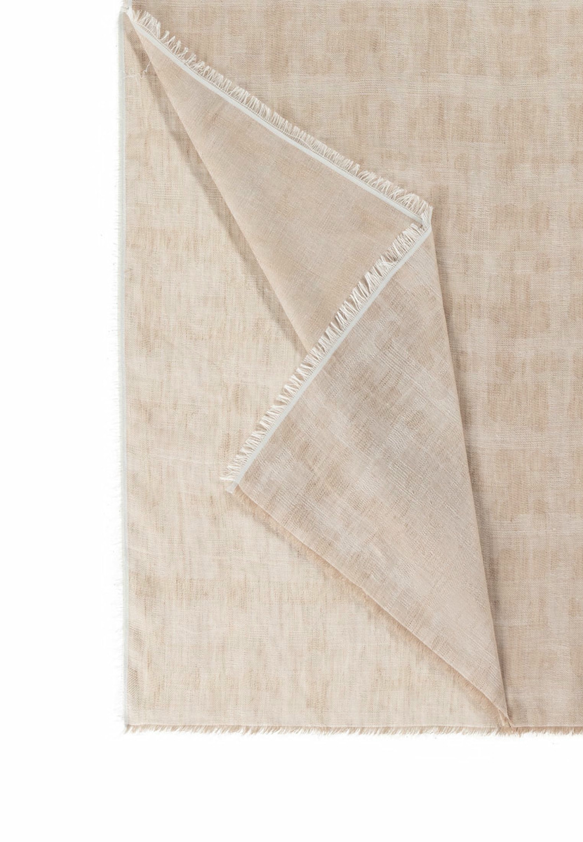 Cotton Stripes WOMAN 55x175 - almond