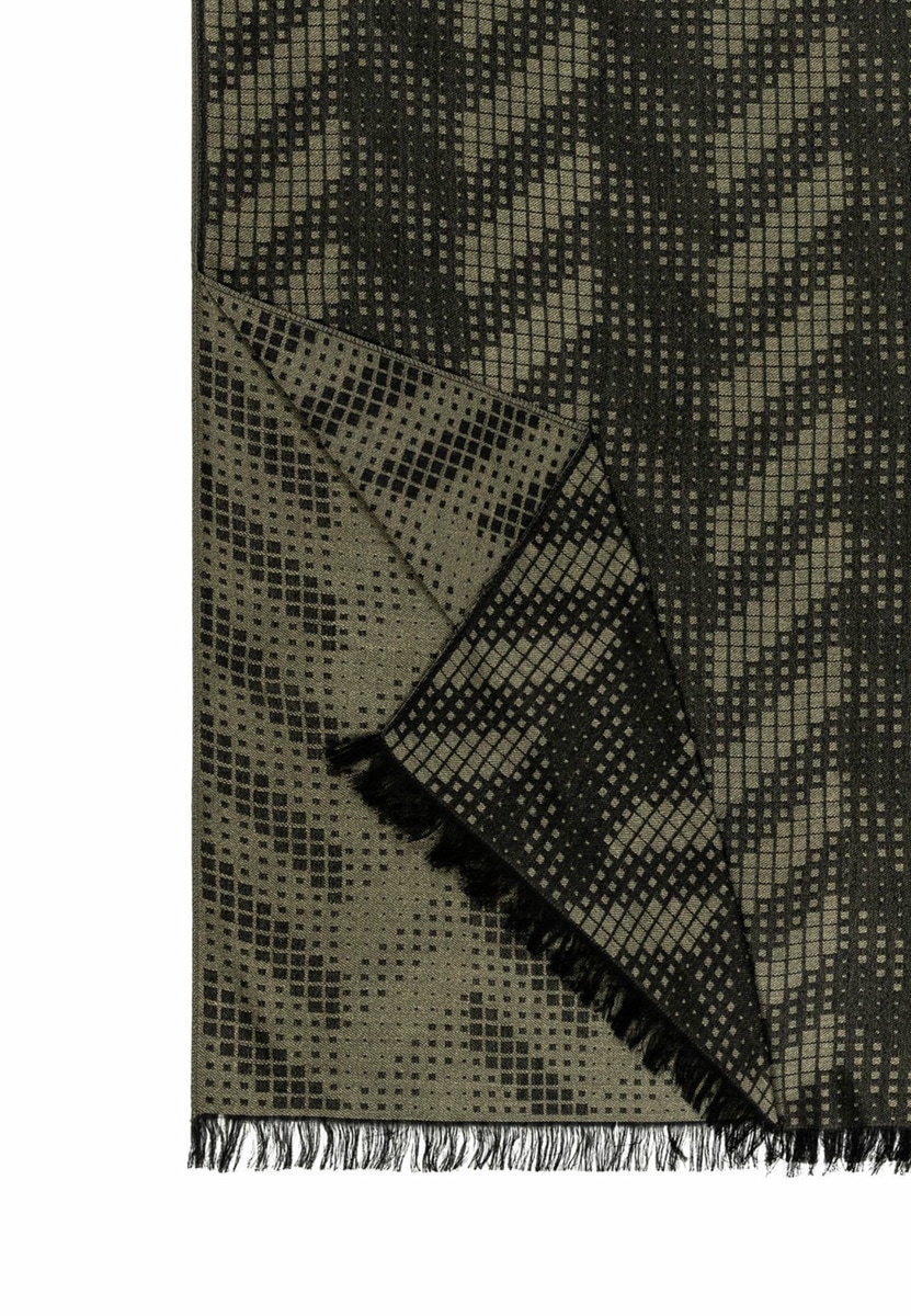 Graphic Jacquard 53x190 - olive