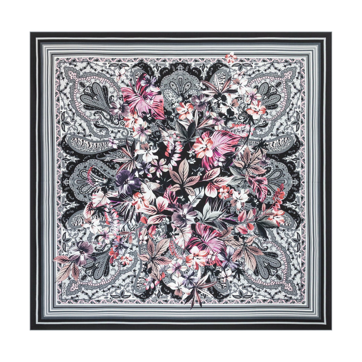 The Art of Flowers 90x90  - multi black