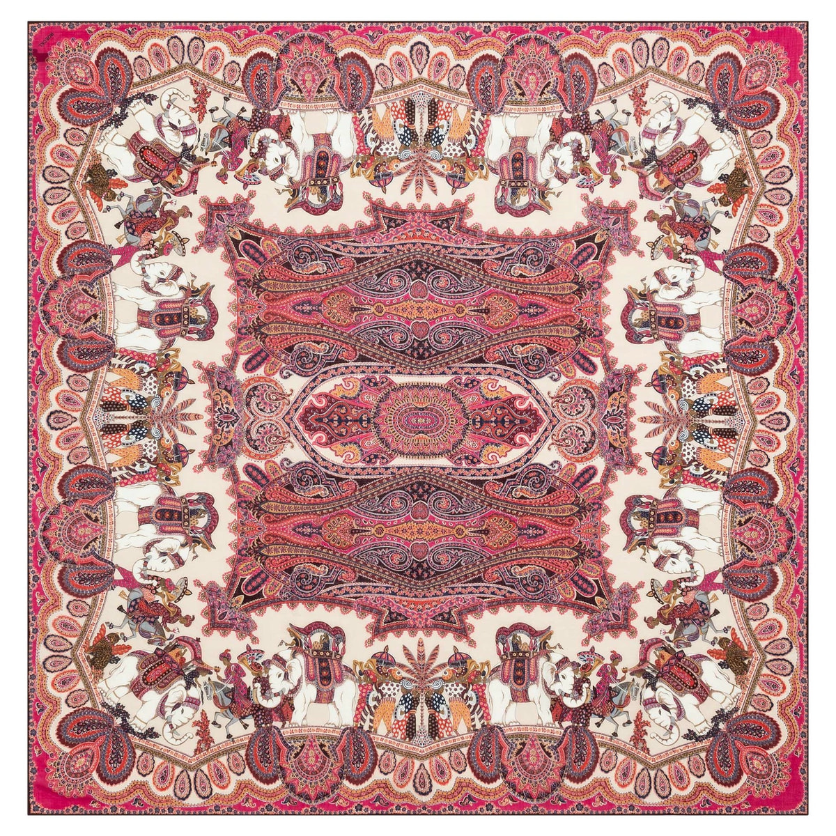 Elephant Parade Cashmere 140x140 - multi magenta