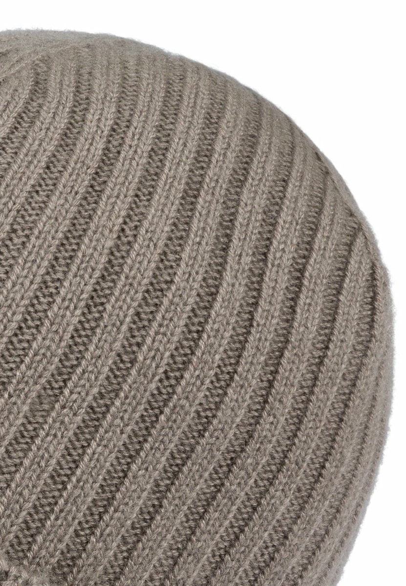 Business Cashmere Muetze mit Umschlag - mink