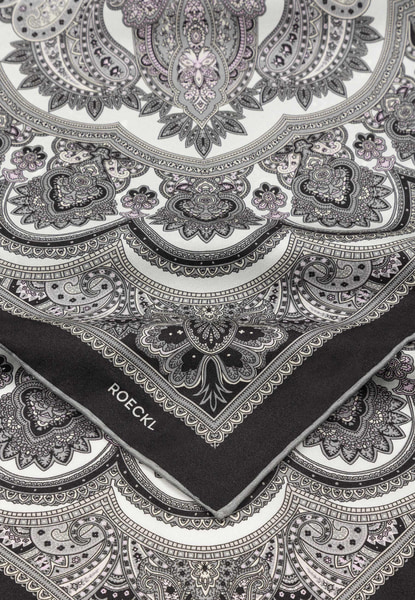 Fine Paisley 53x53  - multi silver