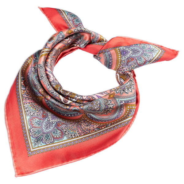 Fine Paisley 53x53 - multi apricot