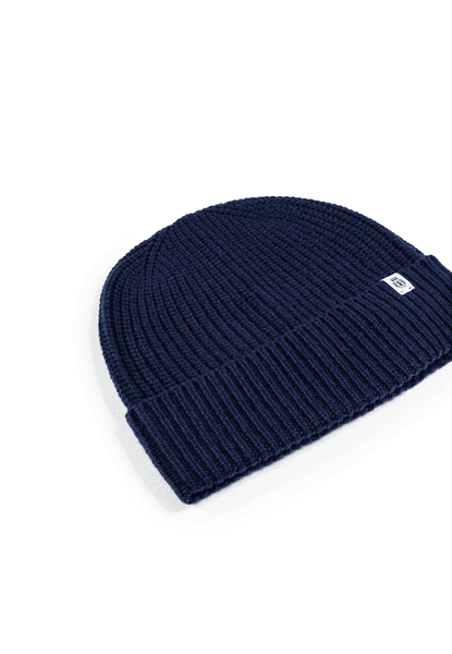 Klassische Strickmütze  - navy