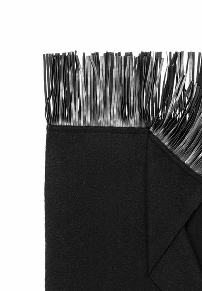 Wool Fringes 35x180 - black